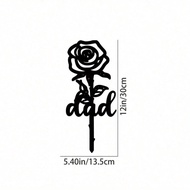 CIFbuy Rose Grave Stake Waterproof Cemetery Decor Sympathy Garden Marker Remembrance Tombstone Plaqu