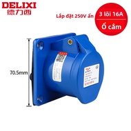 Đèn Phích Cắm Công Nghiệp Hàng Không Delixi 32A 3 Lõi 4 Pha 380V Chống Thấm Nước Kết Nối 16A Ổ Cắm Đ