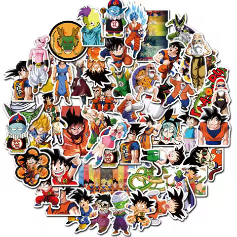 10/30/50pcs Funny Japan Cartoon Dragon Ball Ainme Stickers Cool Son Goku Decal DIY Stationery Laptop