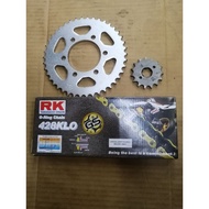 GPX GENTLEMAN 200 SPORCKET SET CHAIN RK O-RING 428 FRONT SPORCKET 15T REAR SPORCKET 42T