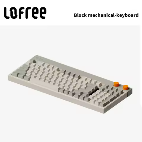 LOFREE Block Wireless Mechanical Gamer Keyboard Gasket 98keys 3 Mode Keyboard Hot-Swap Retro Block G