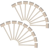 18 Keping Mini Tukul Kayu Mainan Gavel untuk Kanak-kanak, Palu Makanan Laut Ketam Kayu Asli