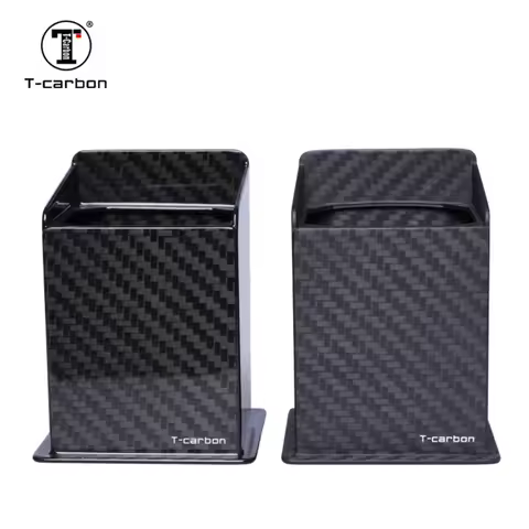T-carbon Business Pen Holder Fashion & Simple Gift Carbon Fiber Square Pen Holder