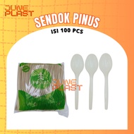 [100PCS] Pine ECONOMIC PLASTIC TABLE SPOONS