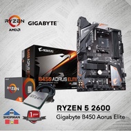 AMD Ryzen 5 2600 Processor w/ Gigabyte B450 Aorus Elite Motherboard Bundle