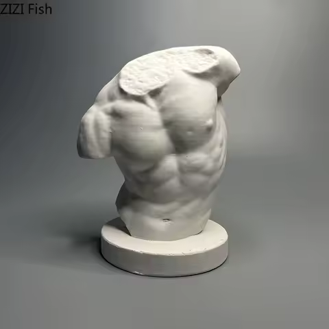 Bodybuilding Half Body Figures Plaster Statue Desk Decoration Ornaments Artwork Characters Sculpture