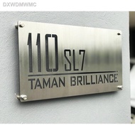 [readystock]✸✺Stainless steel 304 House number plate (Fully Customized)