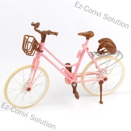 Ez-Convi Solution Pink Bicycle Play House Toy Detachable Bike + Basket + Brown Helmet Kids Toys doll