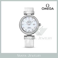 OMEGA 歐米茄女裝腕錶LADYMATIC系列 - 不銹鋼、8521 自動上鍊機芯、100米防水、摺疊扣、鱷魚皮 42538342055001
