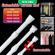 Extendable Curtain Rod Adjustable Shower Curtain Rod No Punching