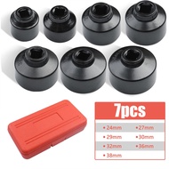 Oil Filter Socket Set Includes 24mm27mm29mm30mm32mm36mm38mm. 7-Piece Oil Filter Wrench Set
