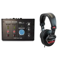 SSL 2+ USB 音頻接口 SONY MDR-CD900ST 錄音室監聽耳機套裝