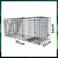 OzPro กับดักแมว กรงดักแมว จับแมว กรงขังแมว กรงจับแม ความไวสูง ทนทาน สามารถพับได้ ขนาดใหญ จับสัตว์ป่า