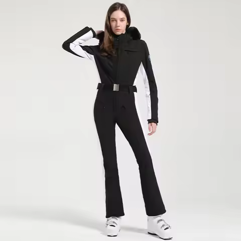 GSOU SNOW One-piece Ski Suit Women Thickening Snowboard Female Overalls Winter Windproof Waterproof 