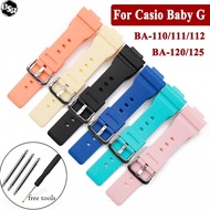 OSR 14mm Resin Watch Strap for Casio Baby G BA111 BA110 BA112 BA120 BA125 Female Women's Rubber Watc
