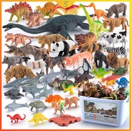 Mini Dino Rubber Toys Set Wild Animals Toys Animals Wild Animals Land Miniature Educational Toys