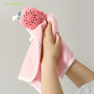 abongsea Cute Super Absorbent Handkerchief Towels Hangable Cartoon Quick-drying Kitchen Bathroom Han