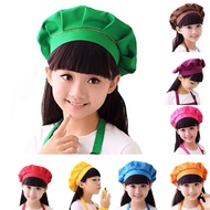 Kids Headwear Children's Chef Hat Boy Girl Kitchen Work Caps Topi Budak Chef Kindergarten