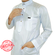 Baju koko Elite Saudi Polyester Import lengan panjang putih kerah daun / Baju Pria Muslim Elit Mewah Berkelas dan Berkualitas Alghin Exclusive 11