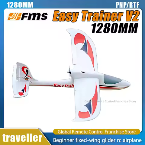 FMS 1280mm Traveller Rc Plane Easy Trainer V2 Fixed-Wing Foam Glider Rc Airplane 1.28M Wingspan For 