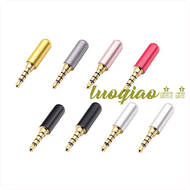 [luoq] 4pin 3.5mm Audio Gold-Plated headphone plug 3.5 RCA Connectors jack Connector plug jack Stereo Headset Dual Track 7pcs