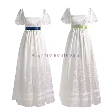 Women Medieval Victorian Regency Dress Gown Costume Cosplay Longuette Princess Ball Dresses Party