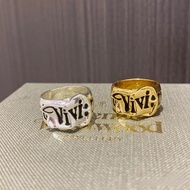 Queen Takamoto West Vivi Letter Belt Buckle Double Interactive Ring Nana Punk Ring