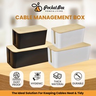 Pocketbee - Cable Management Box/Cable Organizer Box/Cable Storage Box/Wire Box Extension/Wire Organ