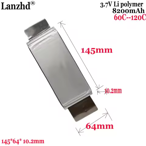 3.7V High Rate 90C 180C Polymer 8200mah Cell For Diy Pack Power Tools car Jump Starter 12v Tools 10*