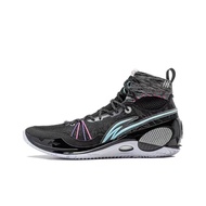 LiNing李宁 韦德808 III Ultra V2 减震防滑耐磨 高帮 篮球鞋 男款 紫黑