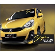 STICKER STYLE BY SIRION / MYVI / PASSO / RACY / AVY / ALZA CERMIN DEPAN