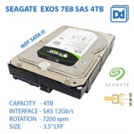ฮาร์ดดิสก์ อ่านก่อนสั่ง SAS 12Gbps Seagate EXOS 7E8 4TB 6TB 8TB 12TB 7200RPM 3.5" Enterprise Harddis