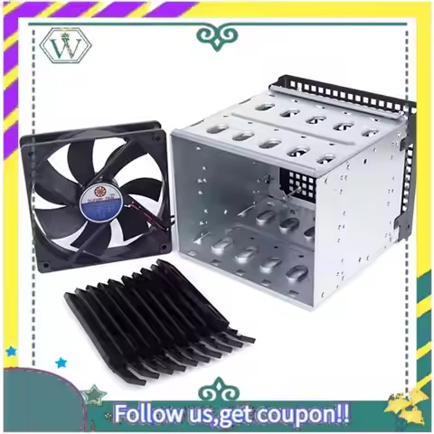 A28Q-2X Storage Expansion Hard Drive Cage DIY Hard Drive Disk Cage Rack 5.25 Inch To 5X 3.5Inch Brac