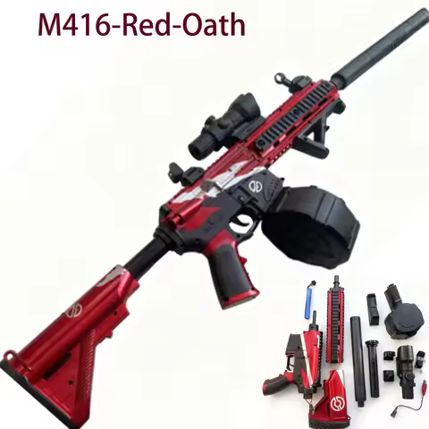 Upgraded M416 Full Auto Electric Gel Ball Blaster - 500 Rounds, Powerful Splatter Ball Gun for Adult