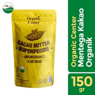 Organic Center - Organic Vegan Raw Cacao Butter 150gr - Butter Vegan - Butter Sehat