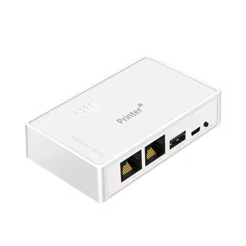 ABDW-Wireless USB Network Printer Server Sharer Computer Sharing Print Sharing Device RJ45 Printer U