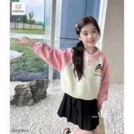 Black Pleated Top and Skirt Set for Girls