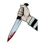 ✪ Tay Halloween hiện đại với con dao đồ trang trí cửa sổ món quà đáng sợ ám ảnh Halloween tay Hiển t