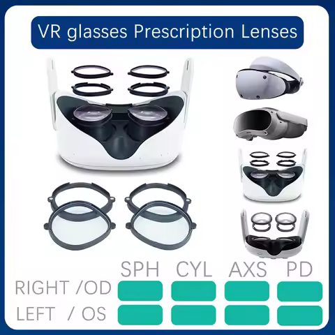VR Prescription Lenses for Oculus Quest 2 Quest 3 Myopia Lens PICO 4/PS VR2 Lens Anti Blue Light Gla