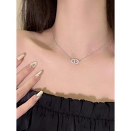 necklace for women rantai leher perempuan CD Letter Female Niche Design Hot-selling Zircon Necklace