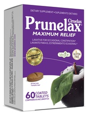 Prunelax Ciruelax Maximum Relief Laxative Tablets with Natural Senna for Occasional Constipation, Se