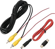 QDiShi Backup Camera RCA Video Cable, Car Reverse Rear View Camera Video Cable with Detection Wire (