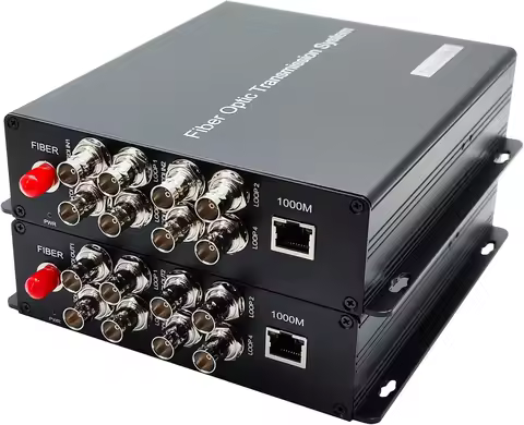 Broadcast Grade 4 Channel SDI Over Fiber Optic Extenders Video Ethernet to Fiber Media Converter LC