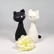 手鉤公仔 手鉤玩偶 情侣禮物 情人節禮物 週年紀念禮物 - 情侣貓