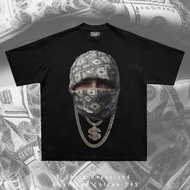 Dollars Mask T-Shirt - Oversized Boxy Series Black 20S Distro