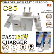 180W Charger for POC0 C85 Fast Charging Adaptor Batok and Type C Cable, Micro Universal for All Andr