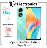 OPPO A78 8GB + 256GB / Free $20 Ntuc Voucher &amp; Honor Earbuds X5 / 67W SUPERVOOC / FHD+ AMOLED Display / 2 Years Local Warranty- T2 Electronics