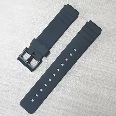 16mm Rubber Black Watch Band Strap For Casio MQ-24 MQ-58 MQ-59 MQ-76 Bracelet Men Women Silicone Wat