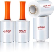 JARLINK 4 Pack Mini Shrink Wrap Roll with Rolling Handles, 5" x 1000ft Stretch Wrap Film for Pallet Wrap, Durable Self-Adhering Plastic Wrap for Moving, Packing, Wrapping and Shipping, 60 Gauge