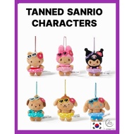 [Olive Young & Sanrio] Tanned Sanrio Character Keychains – Hello Kitty, My Melody, Pochacco, Kuromi 